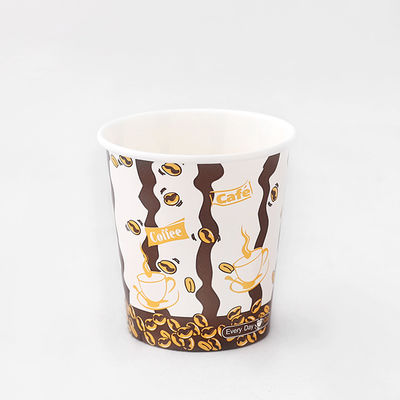 6oz 180ml Single Wall Paper Hot Cups PE Coated 72mm