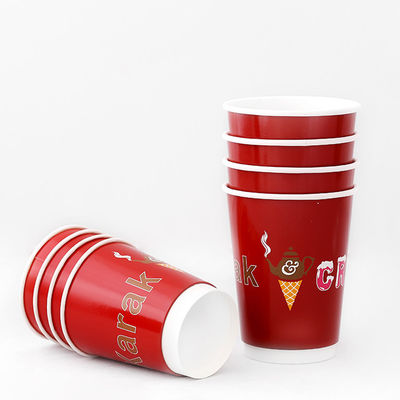 16oz 138mm Double Wall Paper Cup 540ml Milk Tea Cold Drink Cup Paper