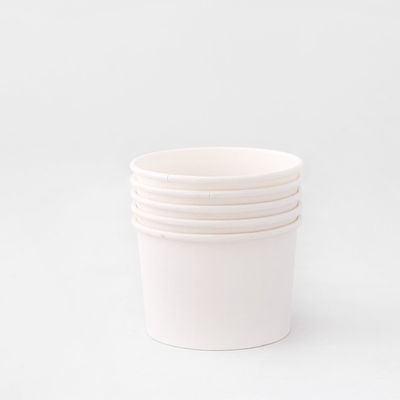 White Ice Cream Paper Bowl 930ml Double PE Coated Dessert Serving Bowls