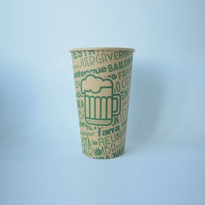 24oz Personalized Paper Cups Single Layer 675ml Custom Paper Cups With Logo