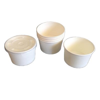 Disposable Paper Bowl 350ml PE Coated For Customization Print