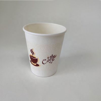 Disposable PE Coated 230ml Single Paper Cup 7.5oz Customizable Logo