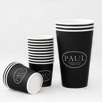 Eco Friendly Printed Disposable Cups 20oz 600ml Paper Coffee Cups With Logo