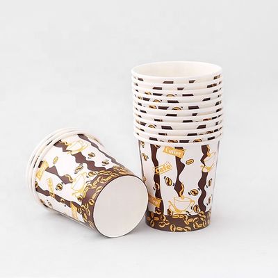 Disposable Single Paper Cup 7.5oz 230ml Double PE Coating Customizable logo