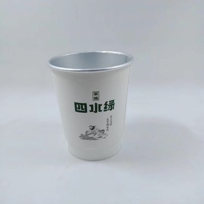 Disposable Aluminium Paper Cup 125mlDouble Wall PE Coated For Hot Drinking