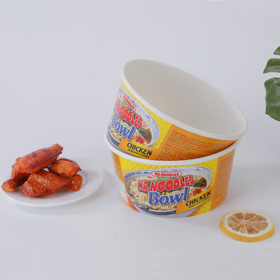 Biodegradable Heavy Duty Paper Bowls Disposable 750ml PLA Lined For Hot Food To Go