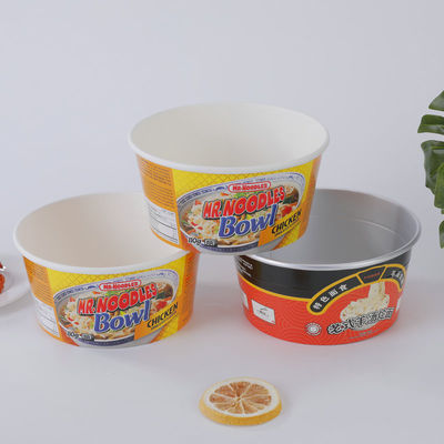 Personlized Printed Cardboard Bowls 860ml Salad Bowl Salad Bowl Kraft PLA Lined