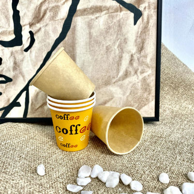 Disposable 6oz Plastic-free Coated Single Paper Cup 430ml Customizable Logo