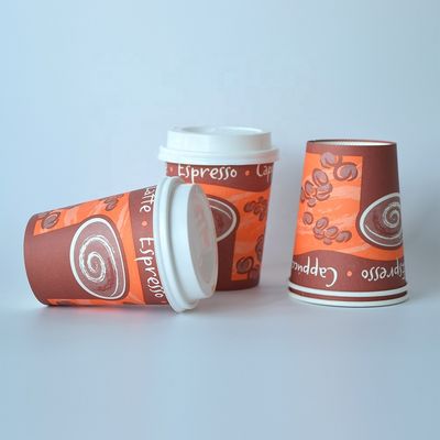 Disposable 8.5oz single paper cup 230ml plastic-free coating biodegradable