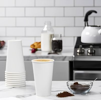 230ml 8.5oz Single Wall Disposable Cups PE Coating Milk Tea Double Wall Paper Cup