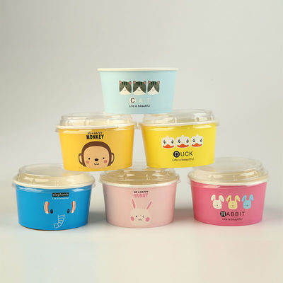 Customization Paper Bowl 350cc Biodegradable Personalized Paper Ice Cream Bowls