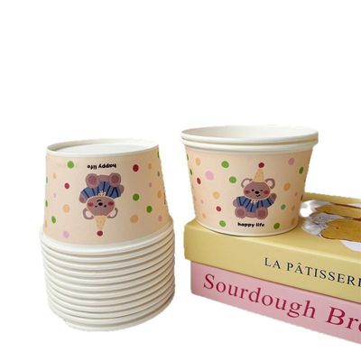 Take Away Paper Bowl 500ml 600ml Salad Round Container Bowls