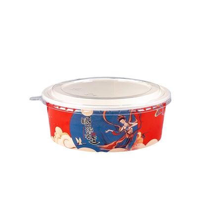 Dessert Food Paper Bowl 1100ml Disposable Bowls For Soup Food Packaging