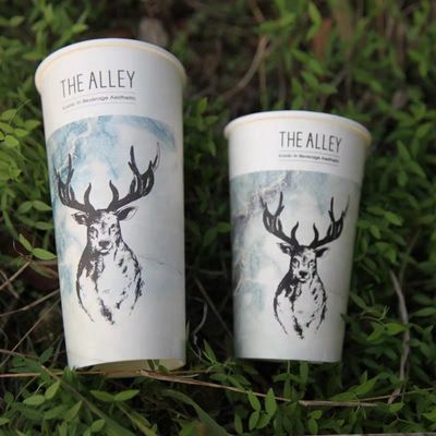 Disposable Single Paper Cup 32oz 970ml PLA coating can be naturally degraded