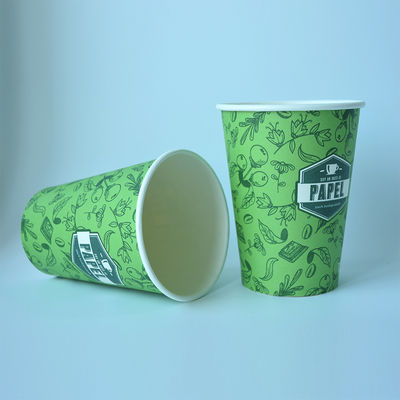 Custom Logo 430ml Personalised Paper Cups 12oz Disposable Coffee Cups With Logo