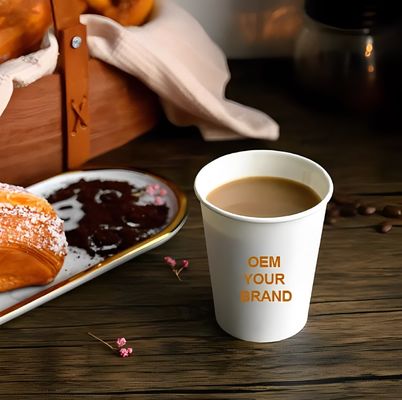 100% Compostable Single Wall Paper Cup 4oz 125ml  Plastic Free Paper Cup