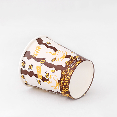 Custom Logo Disposable Single Wall Paper Cup 4oz-32oz with Lid
