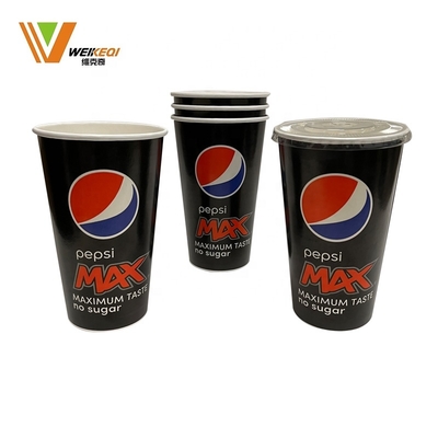 Custom Printed Disposable Single Wall Paper Cups for Ice Beverages