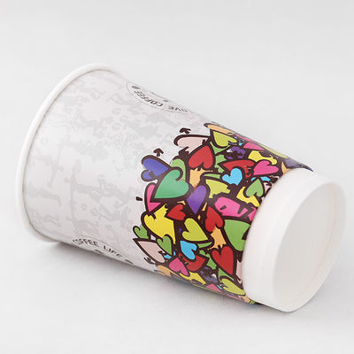 OEM 16oz Double Wall Paper Cup PE Coated Disposable Milk Tea Cup