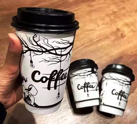 630cc 22Oz Ddouble Layer Paper Cup PE Coated Disposable Coffee Cups TUV