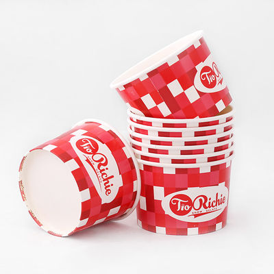 Big Volume Ice Cream Paper Bowl 860ml PE Lined Disposable Dessert Bowls