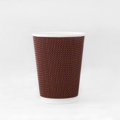 Milk Beverage Ripple Wall Cups 16oz 540ml Corrugated Coffee Cups