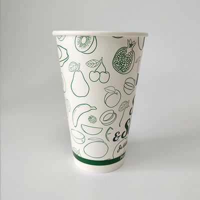 Eco-friendly PLA Biodegradable Single Paper Cup 20oz 600ml can be customized