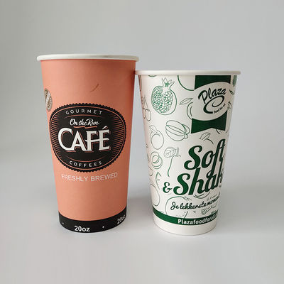 Disposable 9.5oz 270 ml PE coated single paper cup can be customized logo