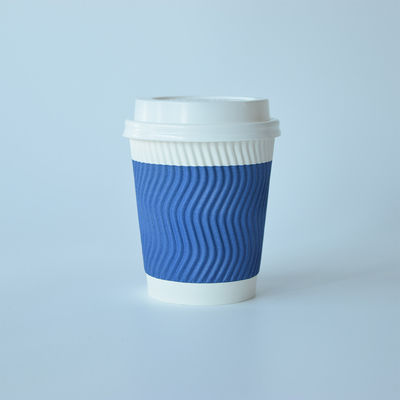 Food Grade Ripple Wall Paper Cup 22oz Branded Disposable Cups ODM Eco Friendly