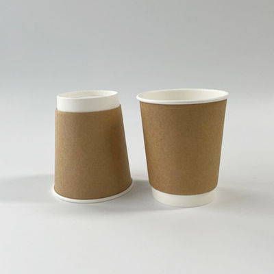 Custom Logo Kraft Paper Ice Cream Cups 16OZ PLA Coated Double Wall Paper Cups