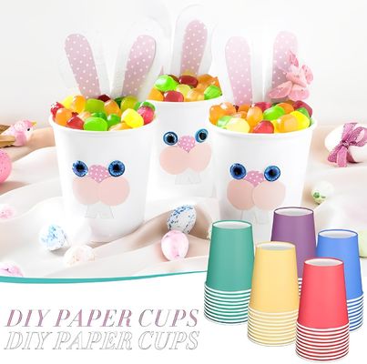 Biodegradable 9oz 250ml Single Paper Cup Plastic-free Coating Customizable Logo