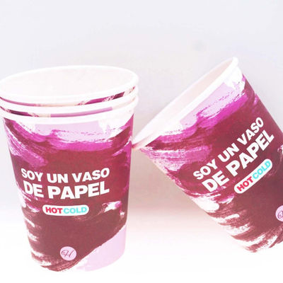 10oz 360ml Single Wall Paper Cup Plastic Free Coated Cola Disposable Cups For Cold Drinks