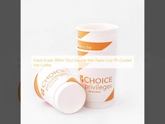 Food Grade 360ml 10oz Double Wall Paper Cup PE-Coated Hot Coffee